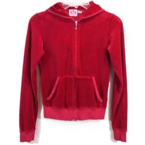 Juicy Couture Red Velvet Athletic Track Jacket